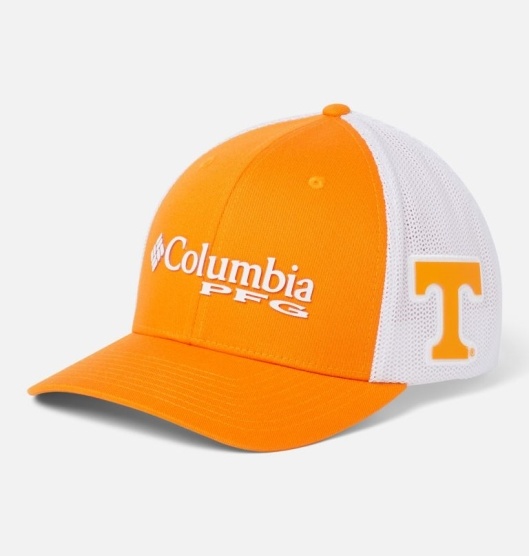 Columbia PFG Mesh Baseball Cap Women's Hats White Yellow | 853-GZNAQR