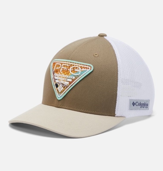 Columbia PFG Mesh Seasonal Baseball Cap Men's Hats Brown Khaki | 132-TOZKYS