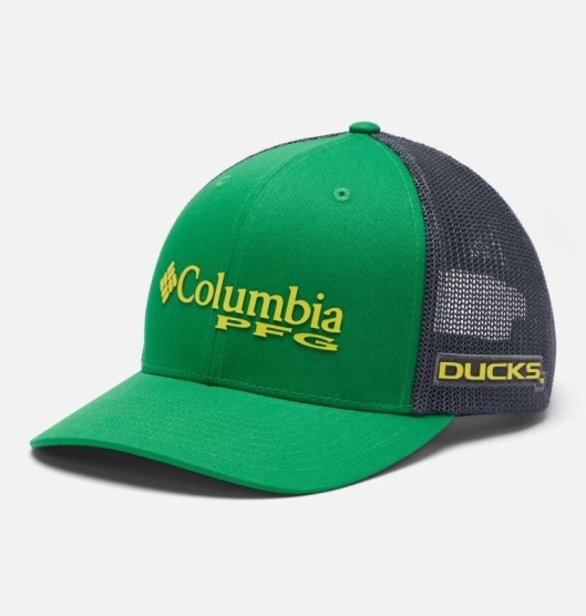 Columbia PFG Mesh Snap Back Baseball Cap Women's Hats Green Grey | 257-ZIANQC