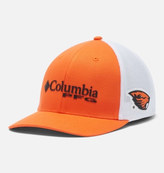 Columbia PFG Mesh Snap Back Baseball Cap Women's Hats Orange | 905-CLPMZX