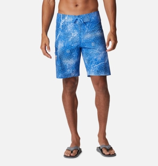 Columbia PFG Offshore Men's Shorts Blue | 241-TAJWPU