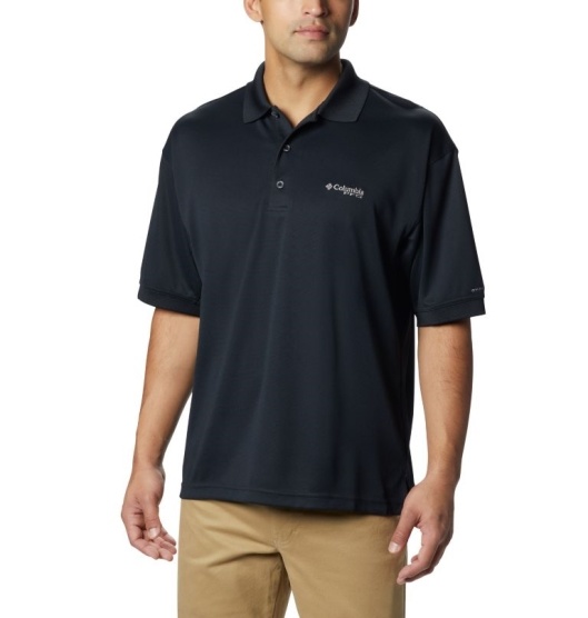 Columbia PFG Perfect Cast Men's Polo Black | 261-JUMVNF