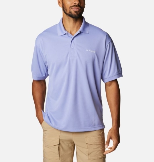 Columbia PFG Perfect Cast Men's Polo Blue | 407-AHQGRP