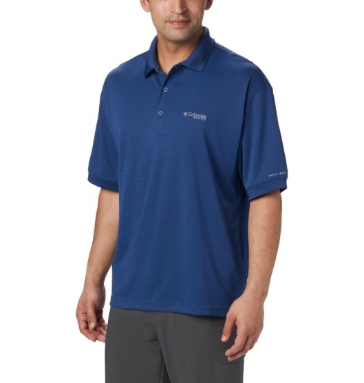 Columbia PFG Perfect Cast Men's Polo Blue | 741-OGKVWL