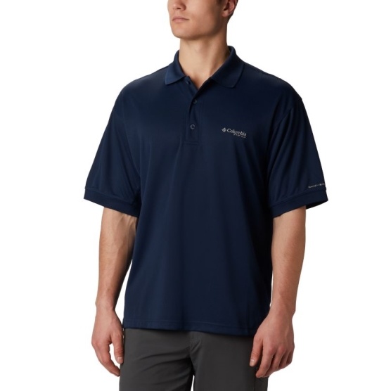 Columbia PFG Perfect Cast Men's Polo Navy | 680-URGKFY