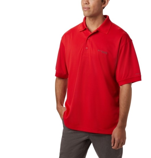 Columbia PFG Perfect Cast Men's Polo Red | 730-UKRCJB