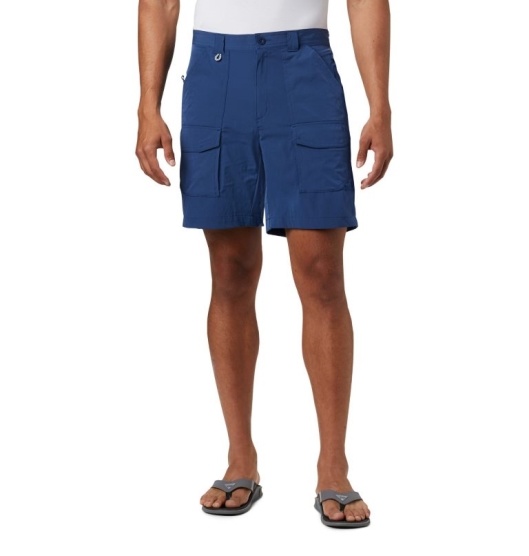 Columbia PFG Permit III Men's Shorts Blue | 481-GFQUZD