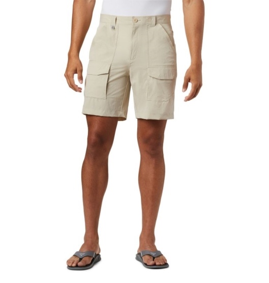 Columbia PFG Permit III Men's Shorts Khaki | 846-CUFKHB