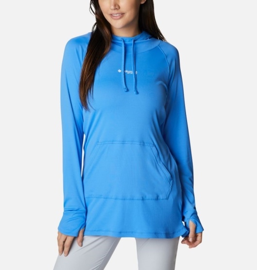 Columbia PFG Respool Women's Hoodies Blue | 405-YZCBQR