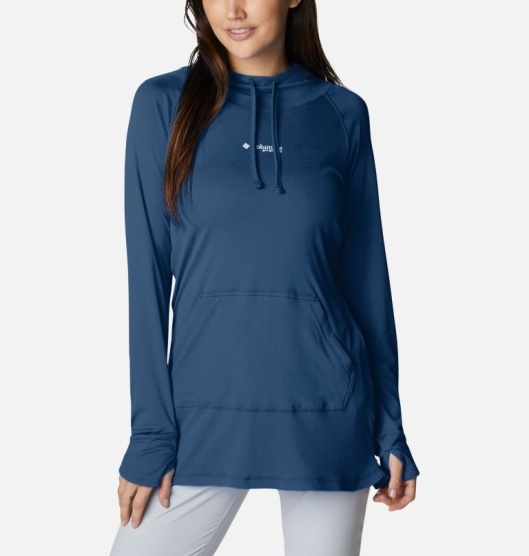 Columbia PFG Respool Women's Hoodies Blue | 472-JBCNFS