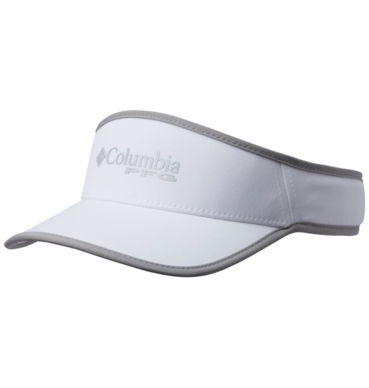 Columbia PFG Signature 110 Baseball Cap Women's Hats White Grey | 162-PXHQWI