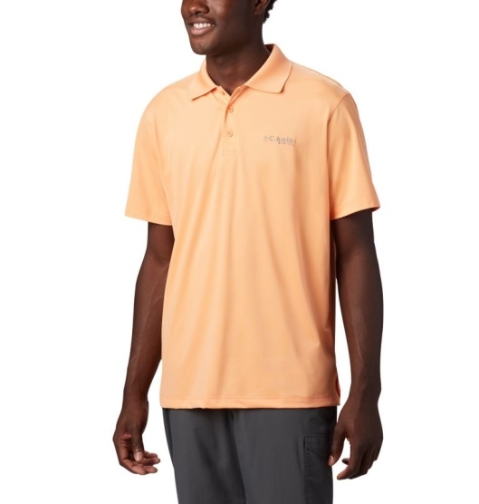 Columbia PFG Skiff Cast Men's Polo Yellow | 907-QXTFRM