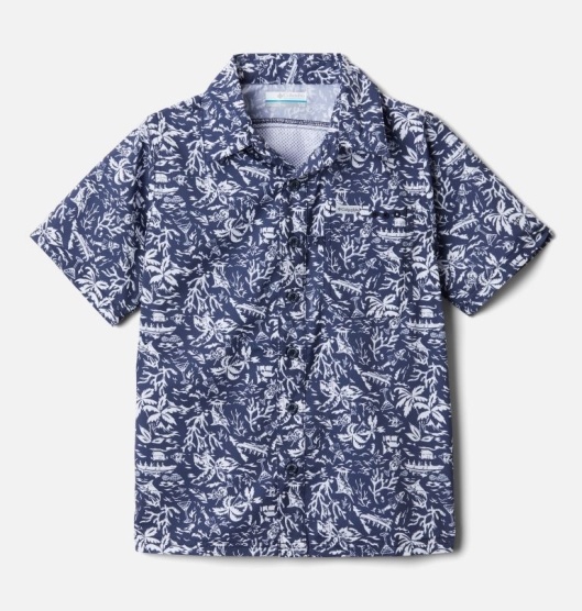 Columbia PFG Slack Tide Kids' Shirts Navy | 279-WVMZTK