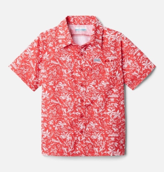 Columbia PFG Slack Tide Kids' Shirts Red | 382-FUMZVJ