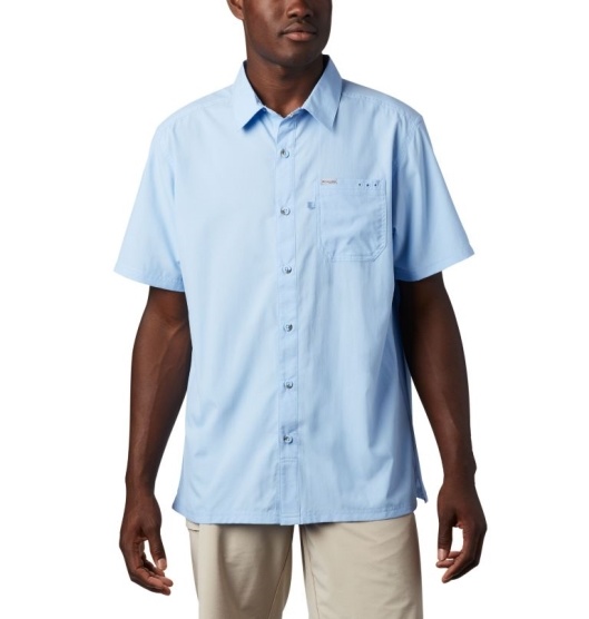 Columbia PFG Slack Tide Men's Shirts Blue | 189-CJRTMI