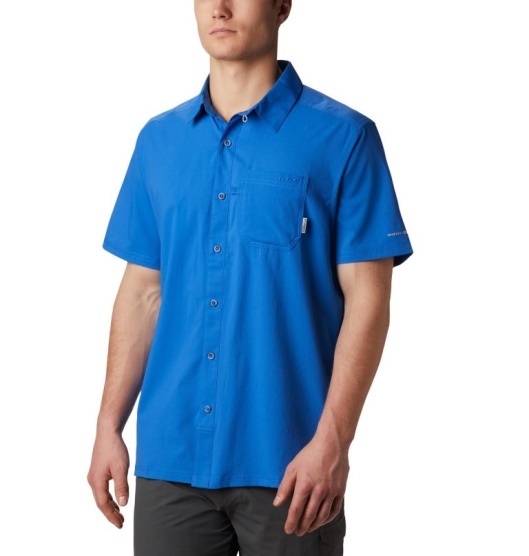 Columbia PFG Slack Tide Men's Shirts Blue | 495-ATLSCG