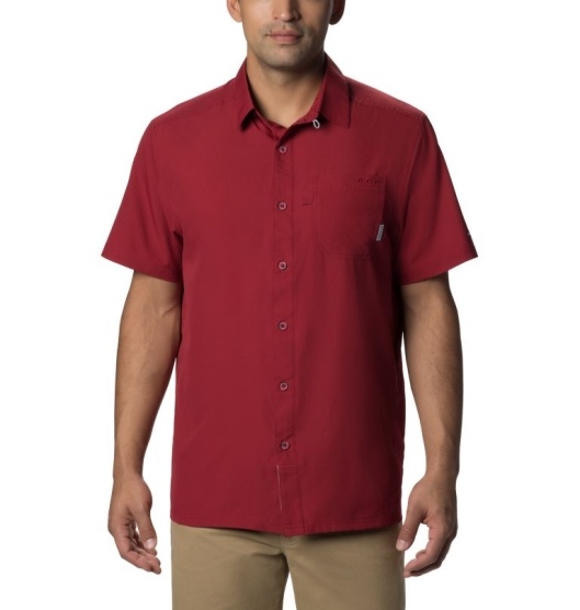 Columbia PFG Slack Tide Men's Shirts Red | 951-VUTPOJ