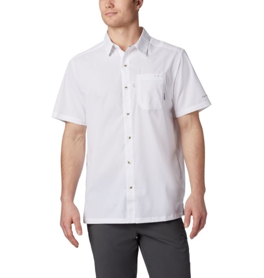 Columbia PFG Slack Tide Men's Shirts White | 260-BDFPRN