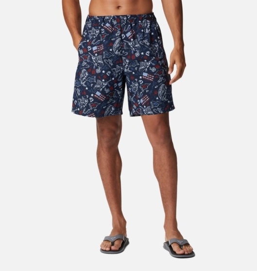 Columbia PFG Super Backcast Men's Shorts Navy | 786-XVTYRD