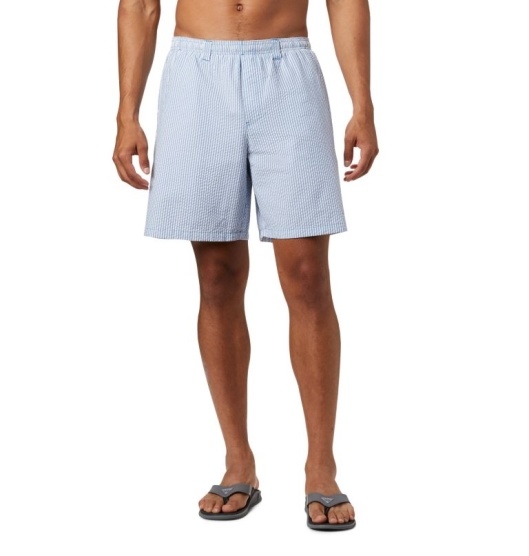 Columbia PFG Super Backcast Men's Shorts White | 791-MINKXB