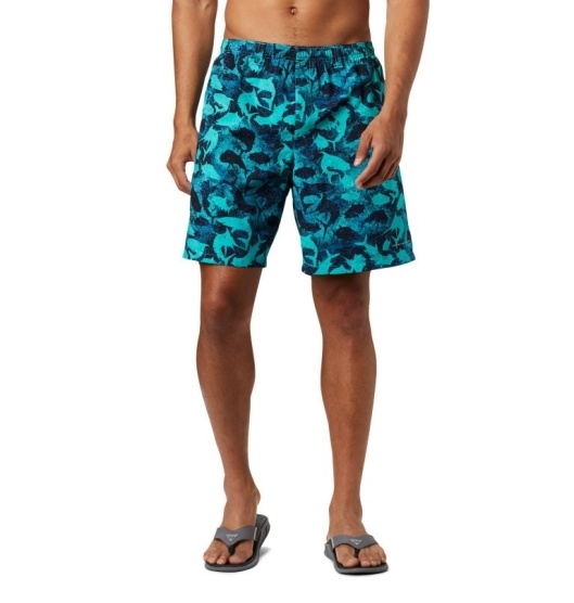 Columbia PFG Super Backcast Men's Shorts Blue | 982-NPZTEO