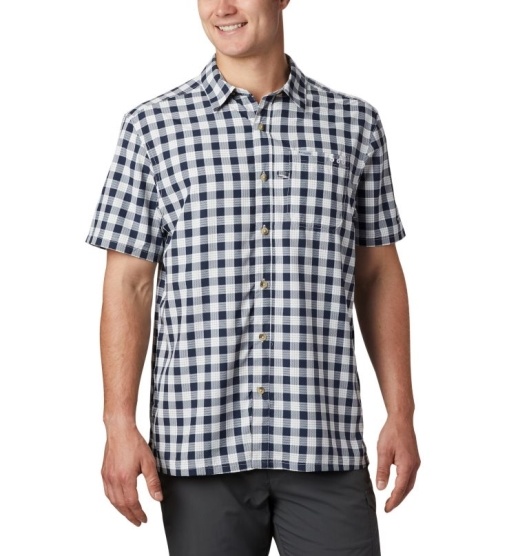 Columbia PFG Super Slack Tide Men's Shirts Navy | 265-FKVBHM