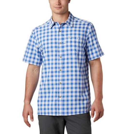 Columbia PFG Super Slack Tide Men's Shirts Blue | 829-PVEQLI