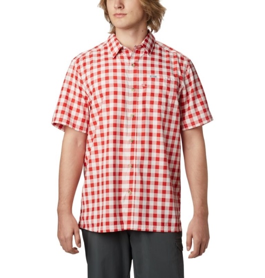 Columbia PFG Super Slack Tide Men's Shirts Red | 946-RUPTGX