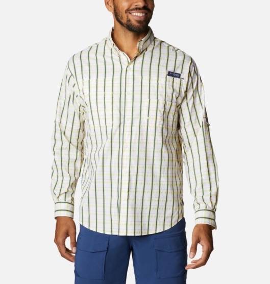 Columbia PFG Super Tamiami Men's Fishing Shirts Yellow | 149-VZWRKJ