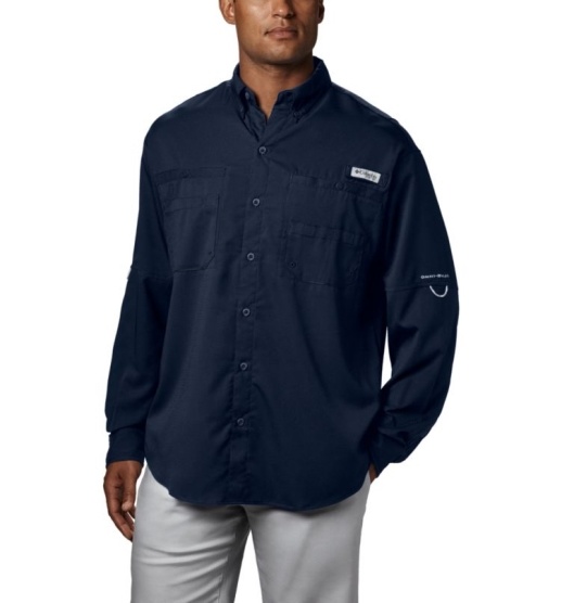 Columbia PFG Tamiami II Men's Fishing Shirts Navy | 024-HOPFJS