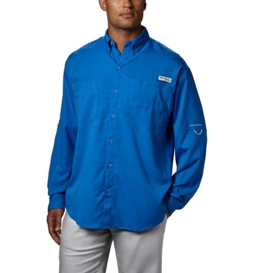 Columbia PFG Tamiami II Men's Fishing Shirts Blue | 190-JQCLAG