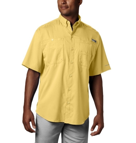 Columbia PFG Tamiami II Men's Fishing Shirts Yellow | 269-UVRWHE