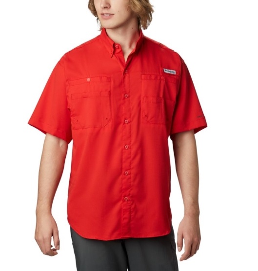 Columbia PFG Tamiami II Men's Fishing Shirts Red | 285-BRUGIS