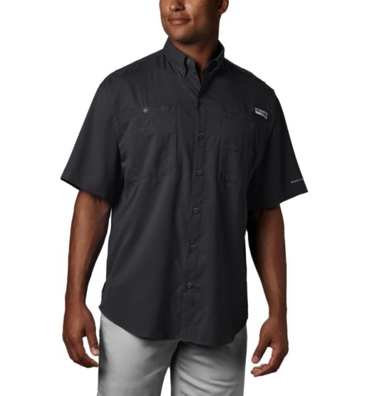 Columbia PFG Tamiami II Men's Fishing Shirts Black | 361-QZIVBX