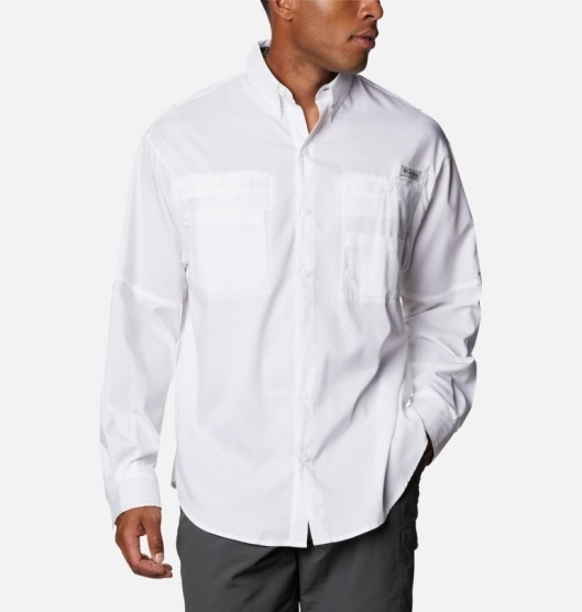 Columbia PFG Tamiami II Men's Fishing Shirts White | 638-XWEJVC