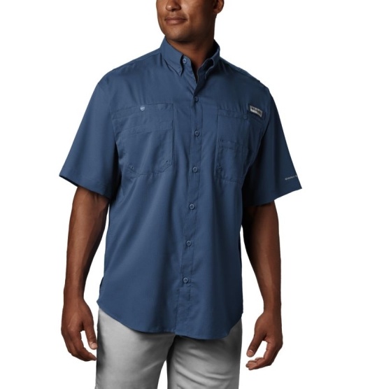 Columbia PFG Tamiami II Men's Fishing Shirts Blue | 741-GKAPRN