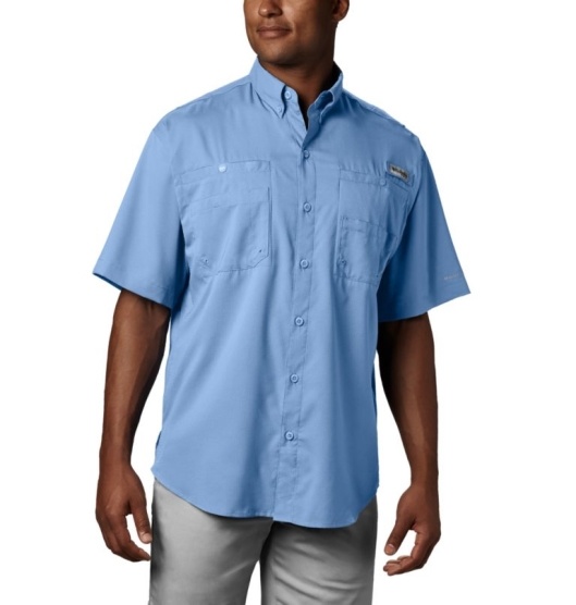 Columbia PFG Tamiami II Men's Fishing Shirts Blue | 854-LQHGFY