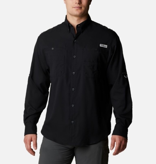 Columbia PFG Tamiami II Men's Fishing Shirts Black | 862-YIDUKB