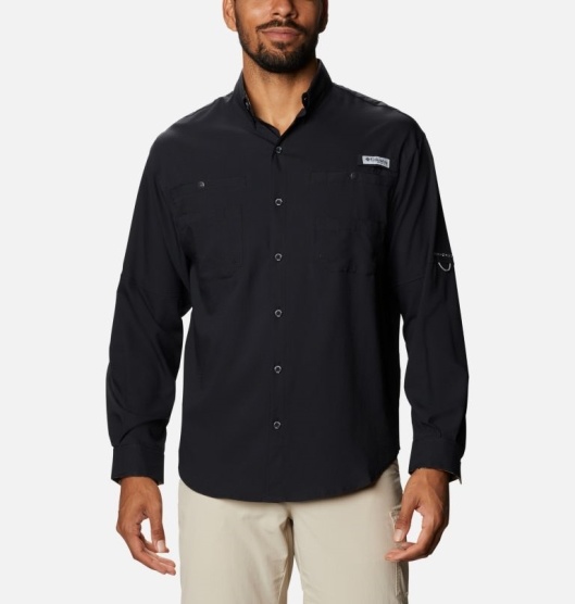 Columbia PFG Tamiami II Men's Fishing Shirts Black | 923-PUXKYL