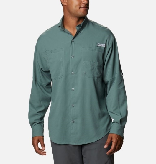 Columbia PFG Tamiami II Men's Fishing Shirts Green | 945-DQGNEJ