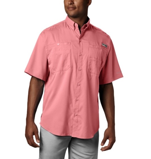 Columbia PFG Tamiami II Men's Fishing Shirts Pink | 960-ZNGYPX