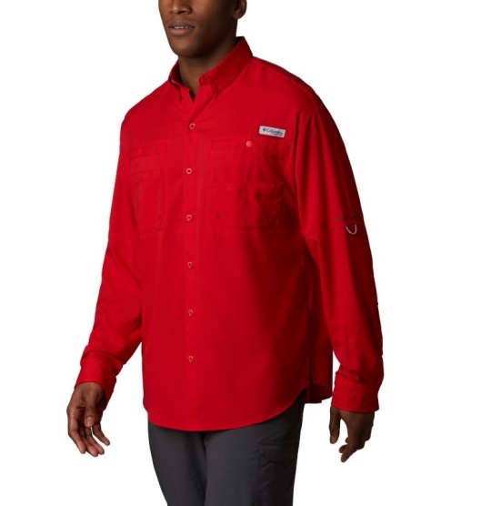 Columbia PFG Tamiami II Men's Fishing Shirts Red | 974-UNLESX