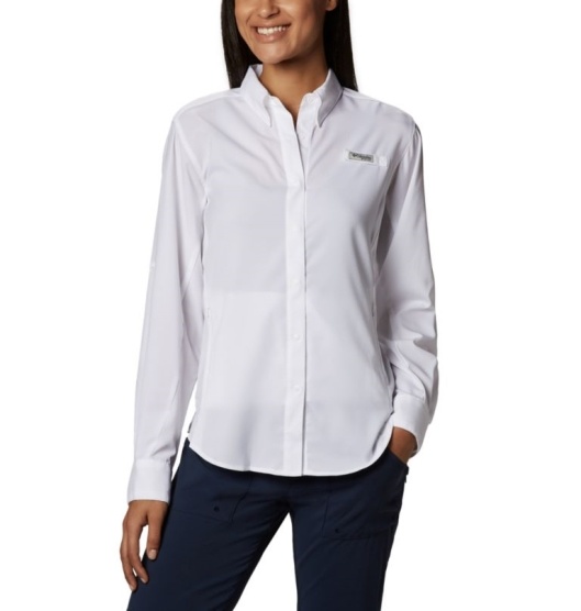 Columbia PFG Tamiami II Women's Shirts White | 234-YHFQKN