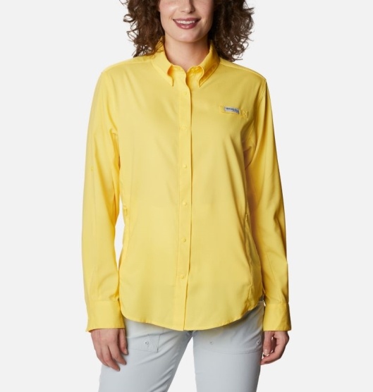 Columbia PFG Tamiami II Women's Shirts Yellow | 958-RYFBGL