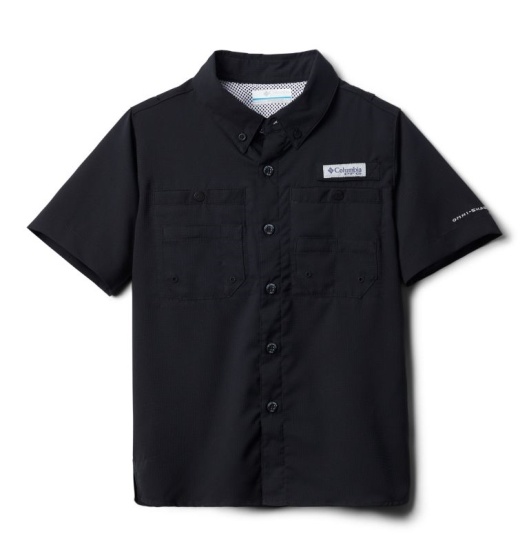 Columbia PFG Tamiami Kids' Shirts Black | 014-REVFXM