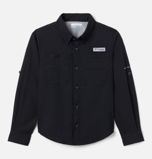 Columbia PFG Tamiami Kids' Shirts Black | 874-MSKHOI