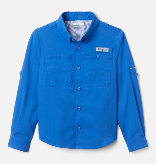 Columbia PFG Tamiami Kids' Shirts Blue | 529-TFHNJC