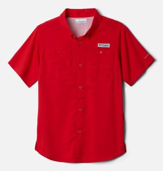 Columbia PFG Tamiami Kids' Shirts Red | 932-OXREDH