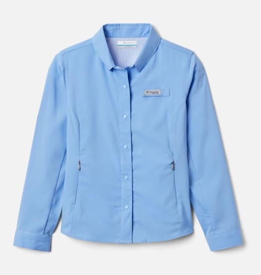 Columbia PFG Tamiami Kids' Shirts White | 084-OGNWCA