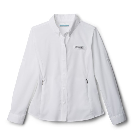 Columbia PFG Tamiami Kids' Shirts White | 356-CVNGHP